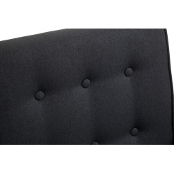 Poltrona a dondolo Dream in tessuto nero